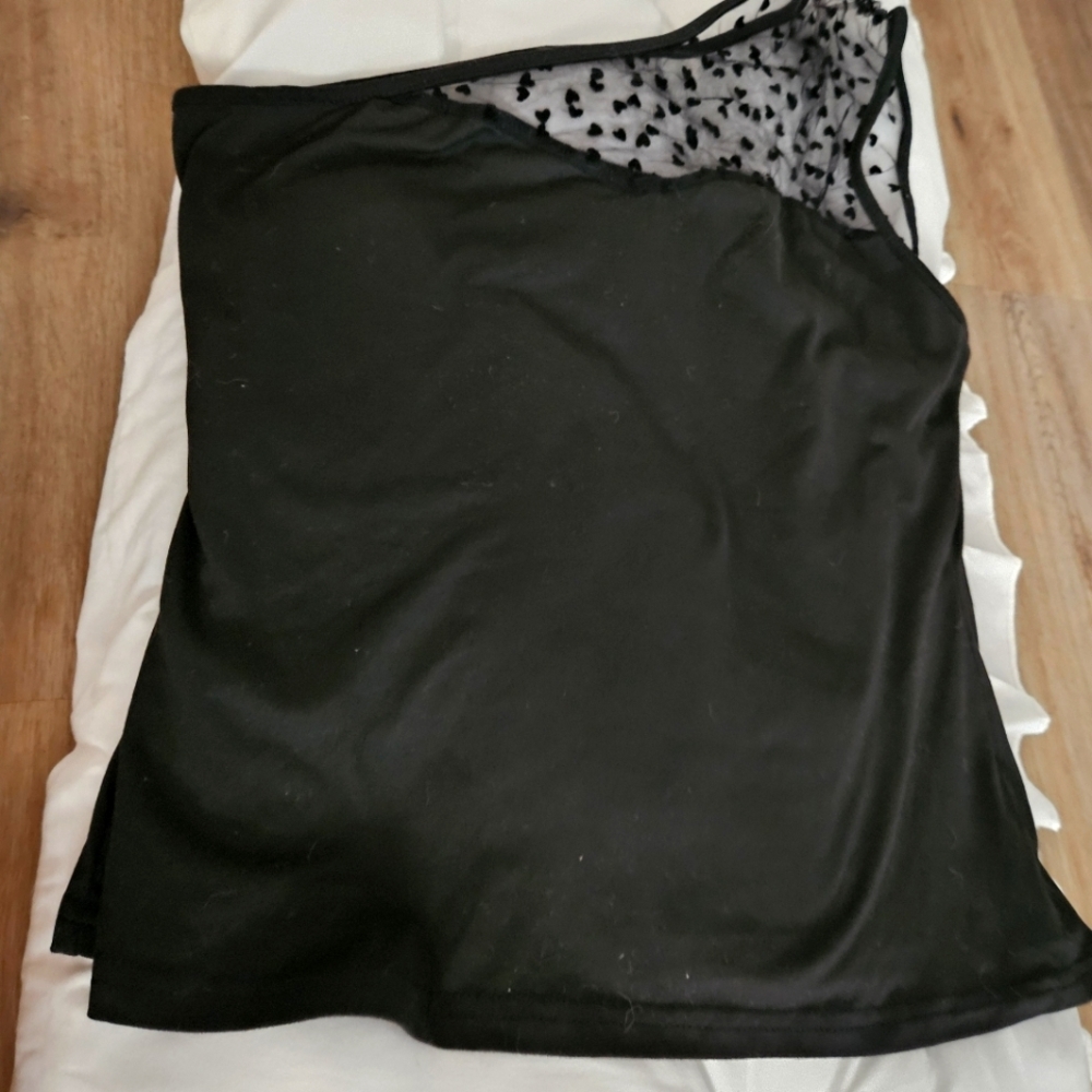 Elegant Black Lace Trim Camisole